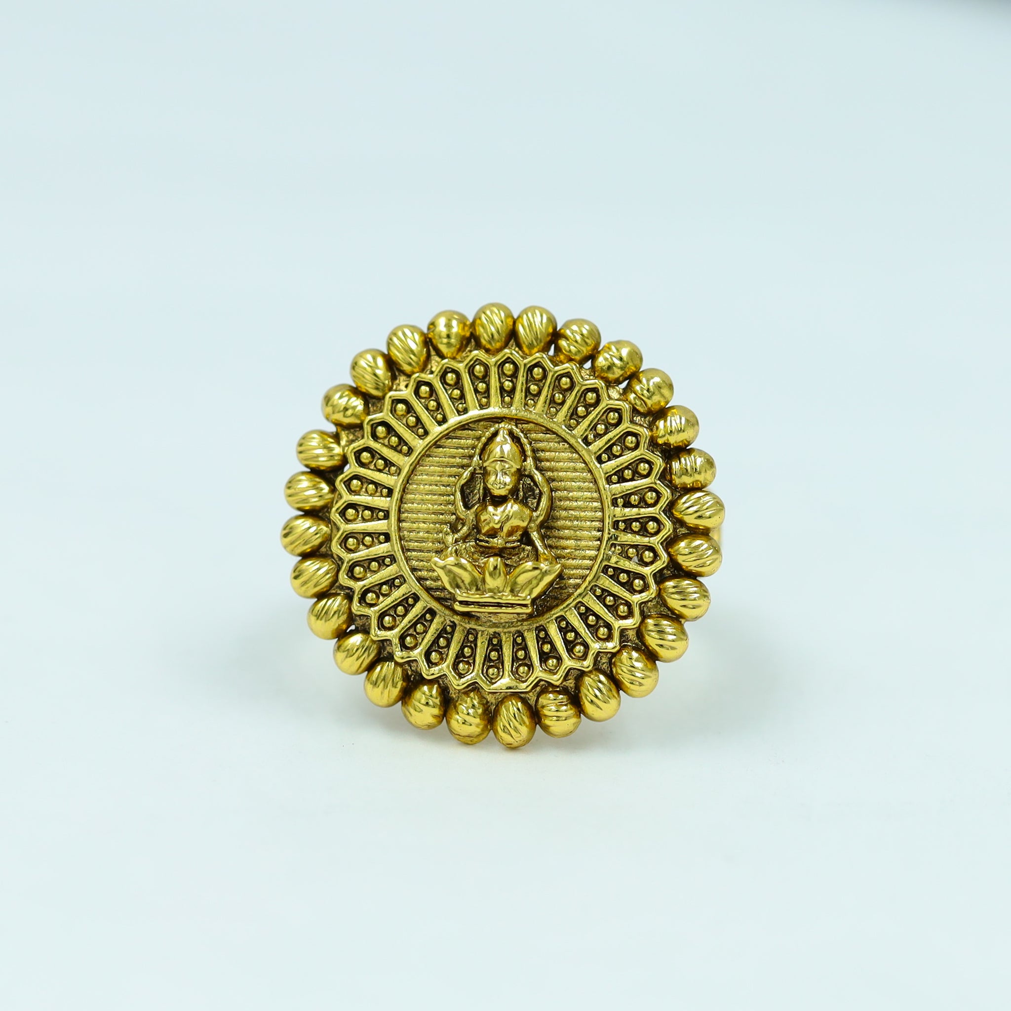Antique Gold Finish Ring 12219-28