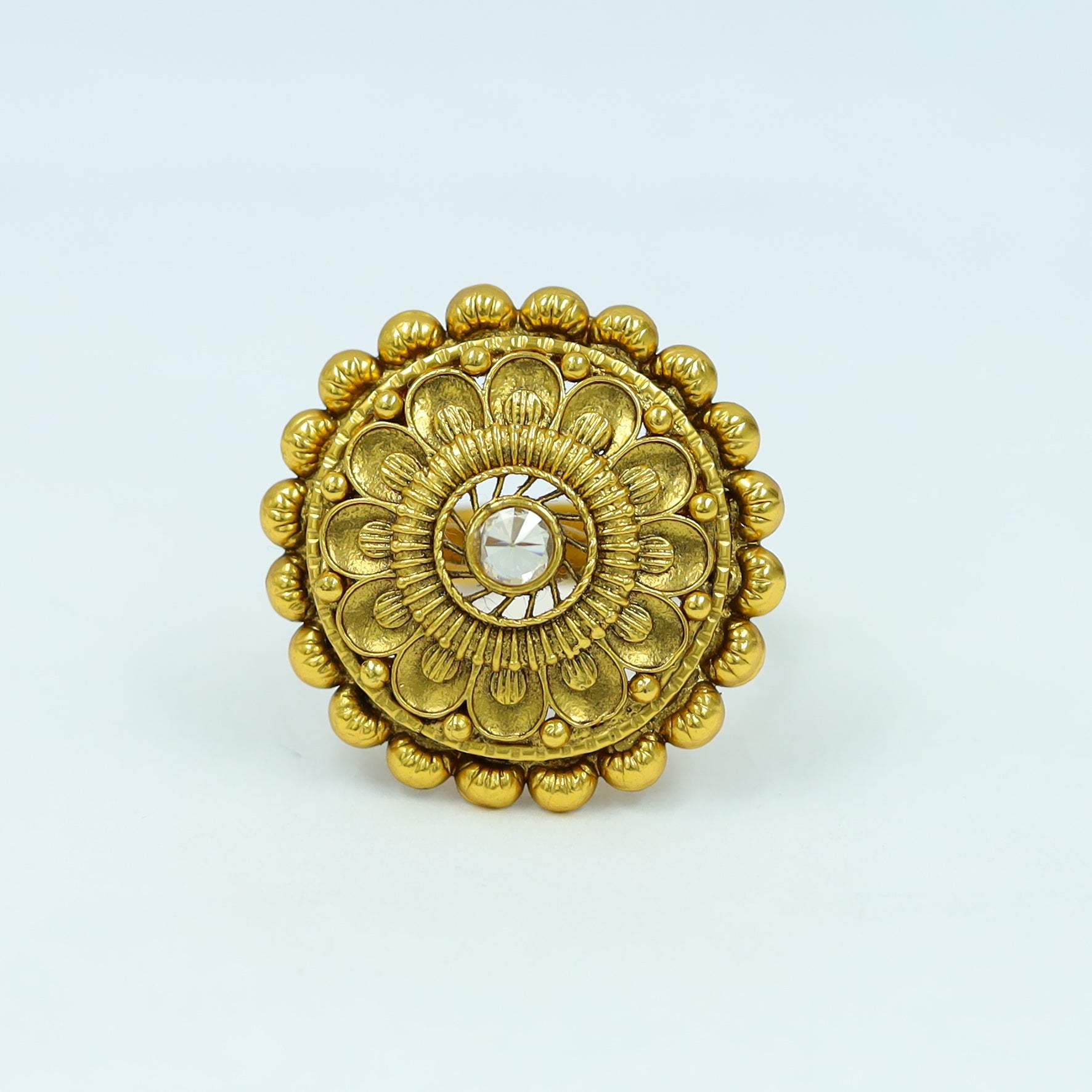 Antique Gold Finish Ring 12230-28
