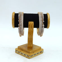 Rose Gold Plated Designer Zircon Bangles/Kada 9100-3365