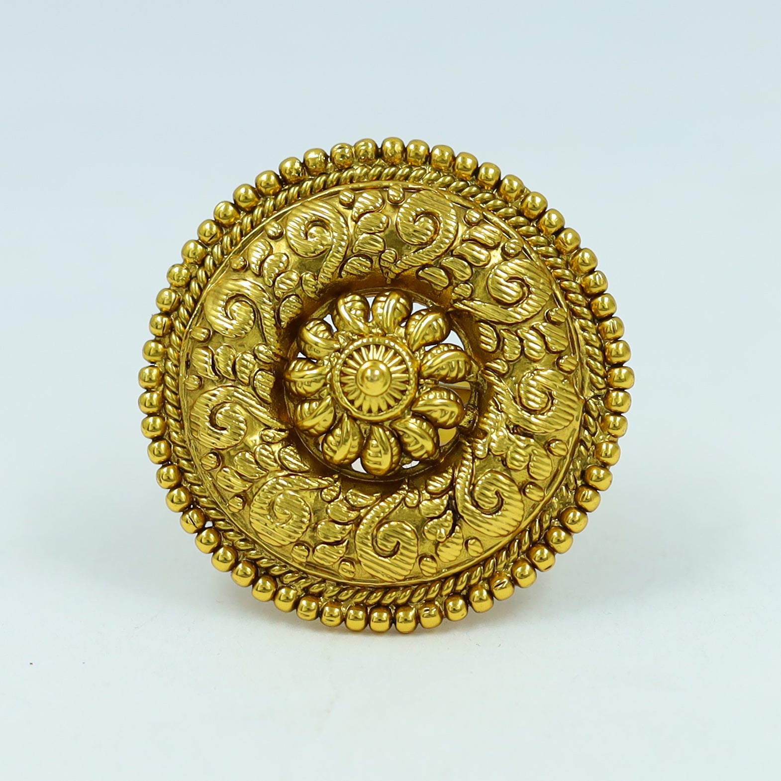 Antique Gold Finish Ring 12223-28