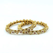 Antique Gold Finish Bangles/Kada 16018-31