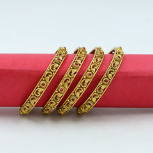 Antique Gold Finish Bangles/Kada 12037-28