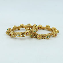 Antique Gold Finish Bangles/Kada 16012-31