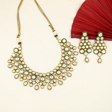 Heavy Ruby Kundan Necklace Set with Danglers 20069-7253