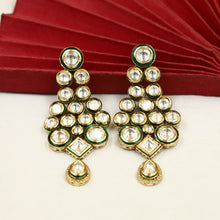 Heavy Ruby Kundan Necklace Set with Danglers 20069-7253