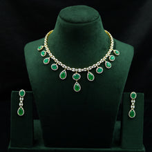 Manish Malhotra InspiredRound Neck Zircon/AD Necklace Set 12788-68