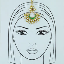 Ruby Green Maang Tikka 8285-2160