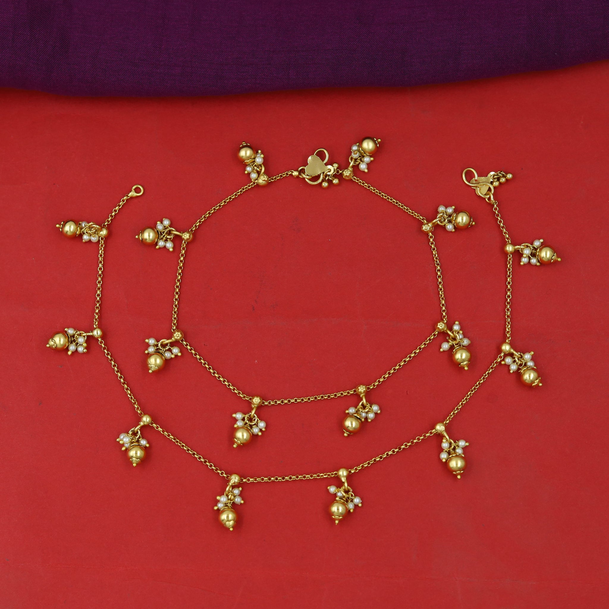Gold Plated Payal/Anklets 15731-28