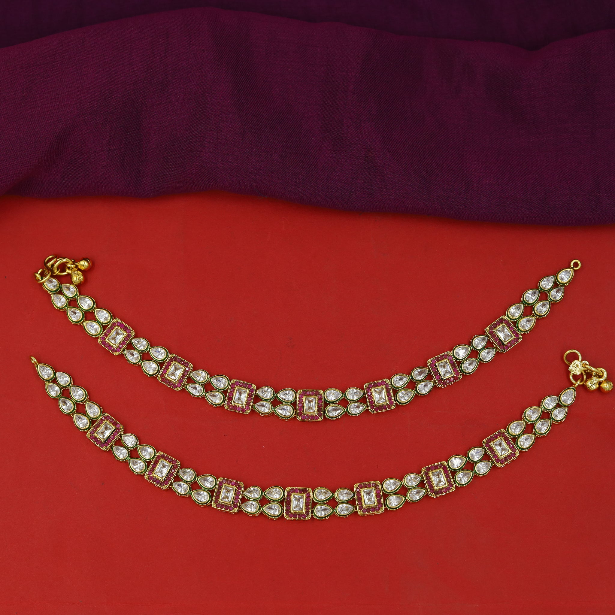 Kundan Polki Anklet 1049-21