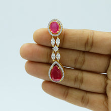 Round Neck Zircon/AD Necklace Set 12788-68