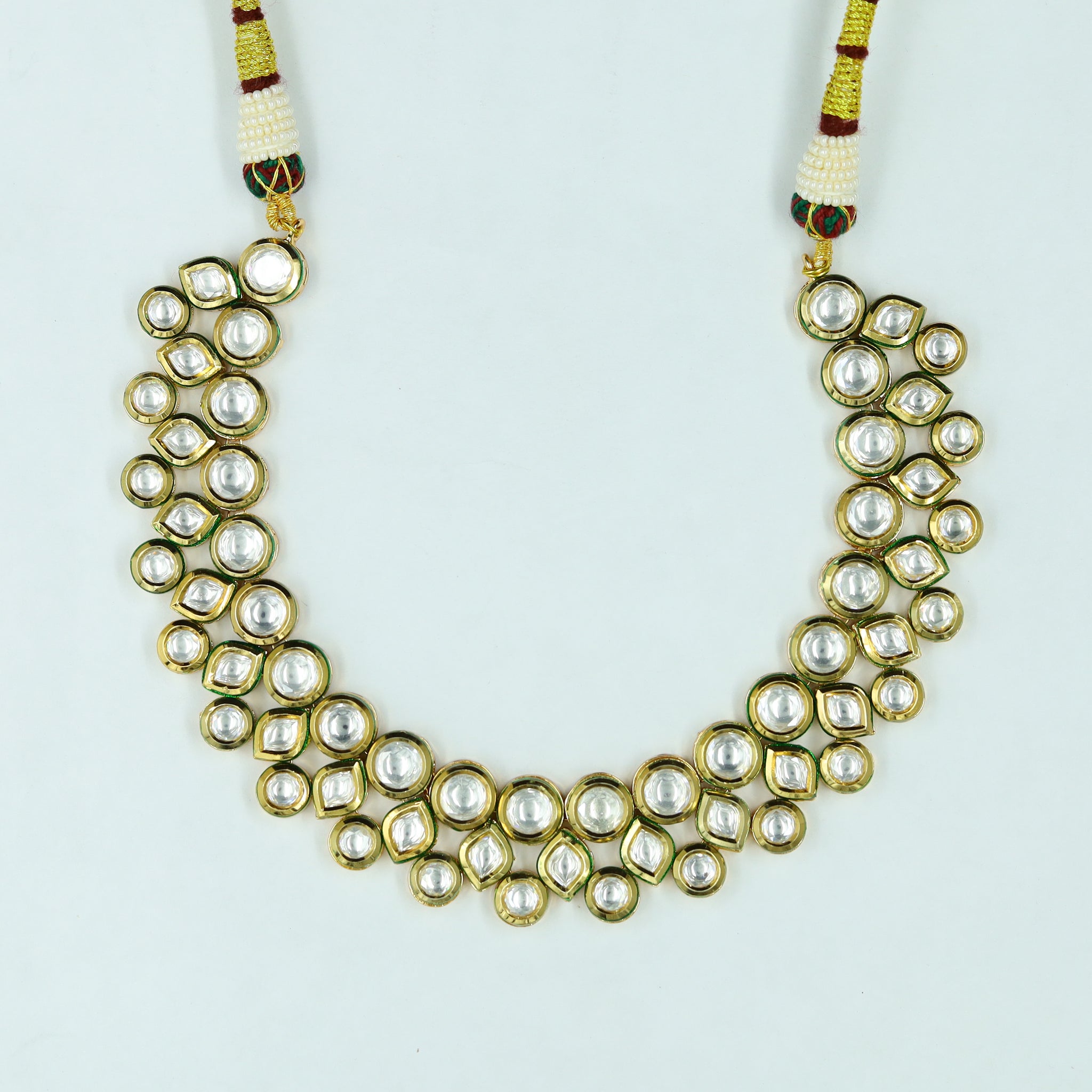 Round Neck Kundan Necklace Set 12799-68