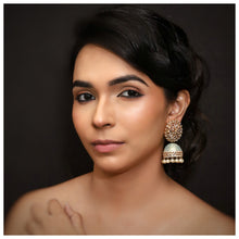 Mint Green Zircon/AD Earring 2492-6557 - Dazzles Jewellery