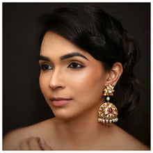 Ruby Kundan jhumki 5681-9746 - Dazzles Jewellery