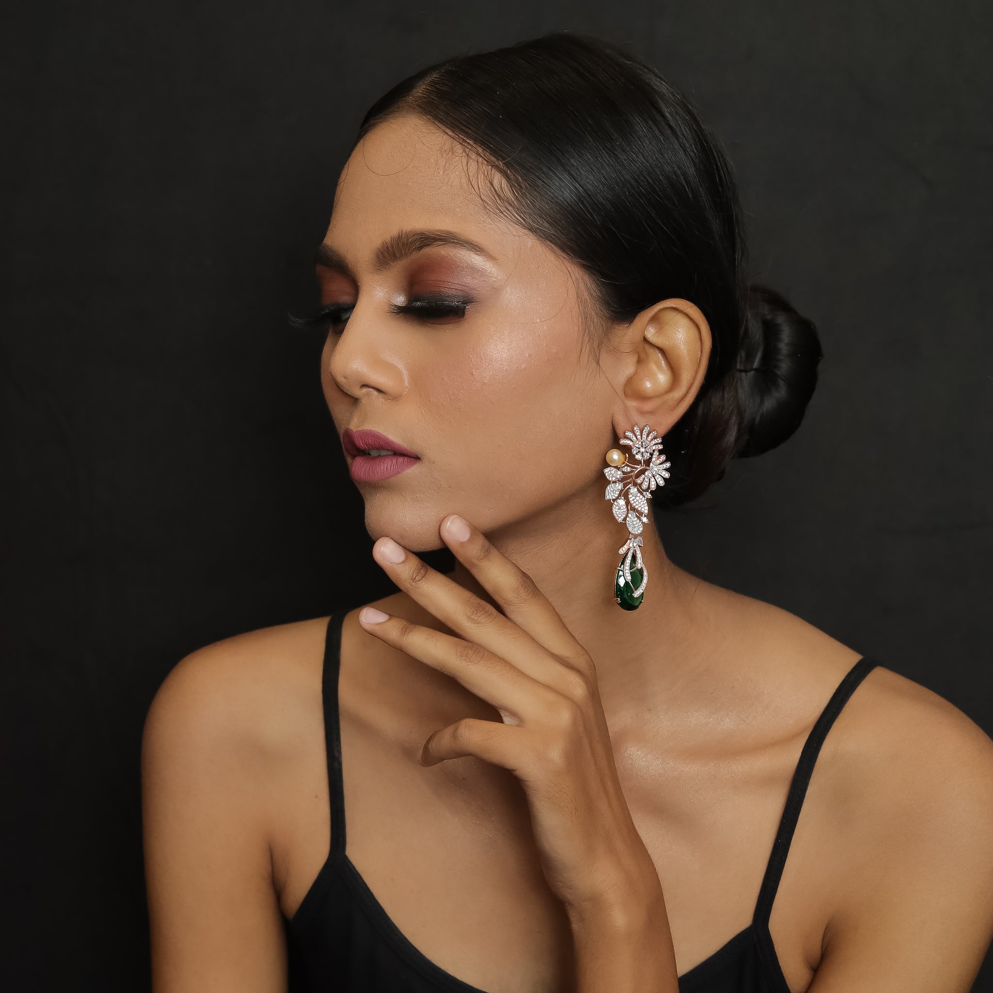 Danglers Zircon/AD Earring 4205-69 - Dazzles Jewellery