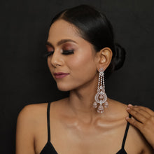 Zircon/AD Earring 1077-69 - Dazzles Jewellery