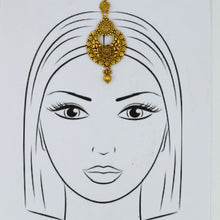Antique Gold Finish Maang Tikka 6491-28