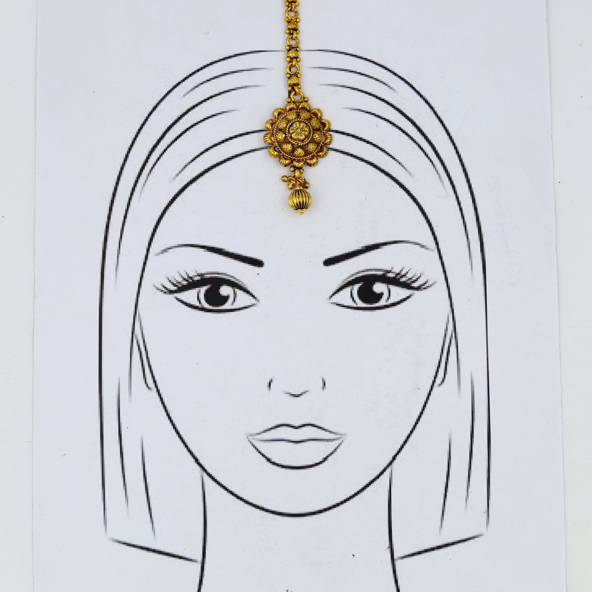 Gold Maang Tikka 5310-9375