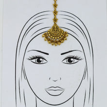 Antique Gold Finish Maang Tikka 10334-28