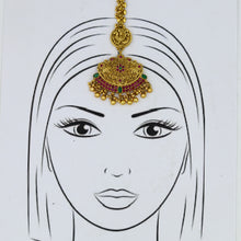 Ruby Green Maang Tikka 15696-2843