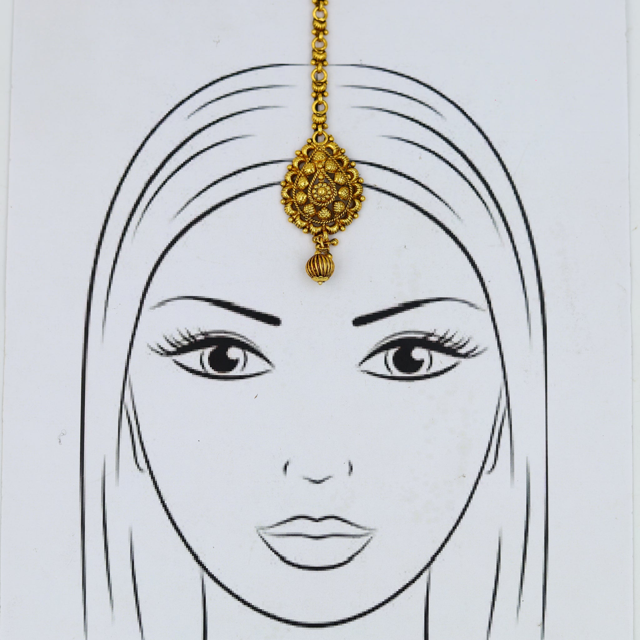 Gold Maang Tikka 5320-9385