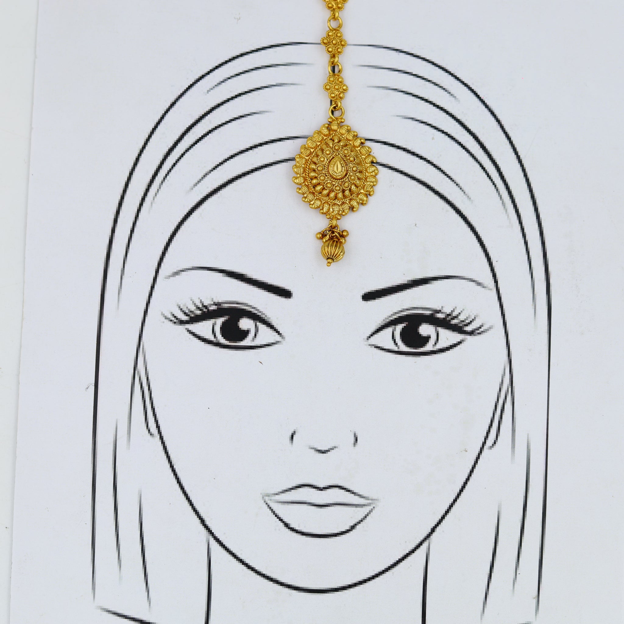 Gold Maang Tikka 5309-9374