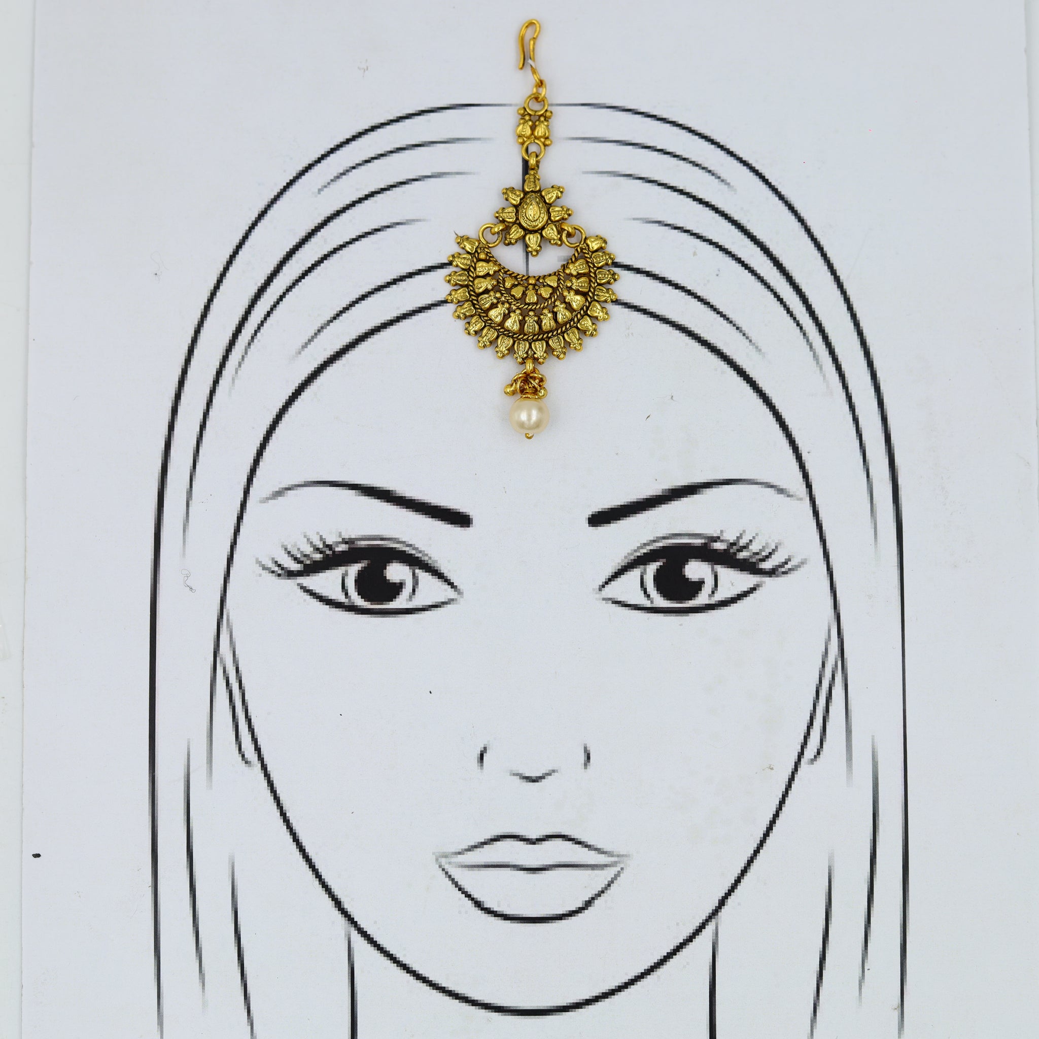 Gold Maang Tikka 5322-9387