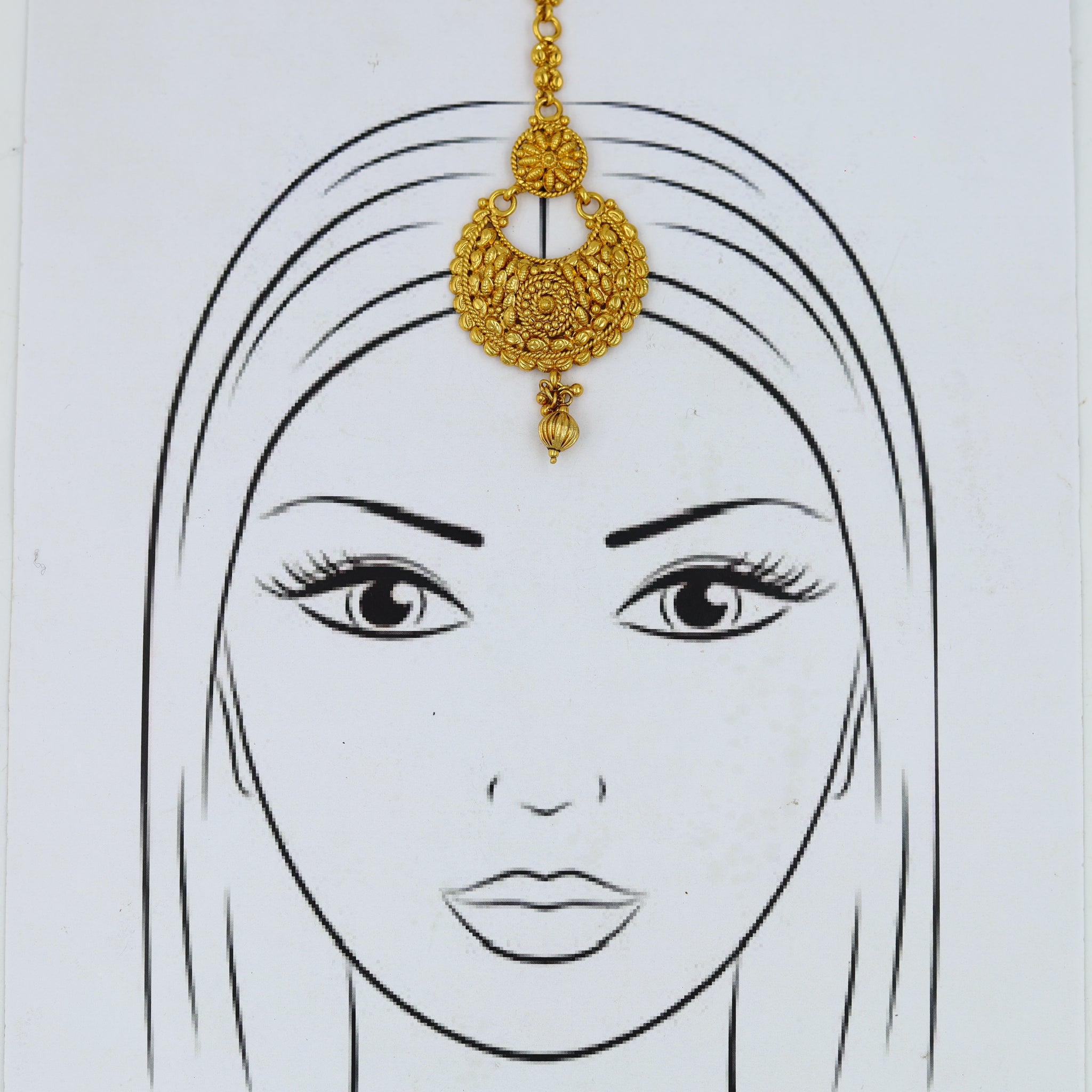 Gold Maang Tikka 5301-9366