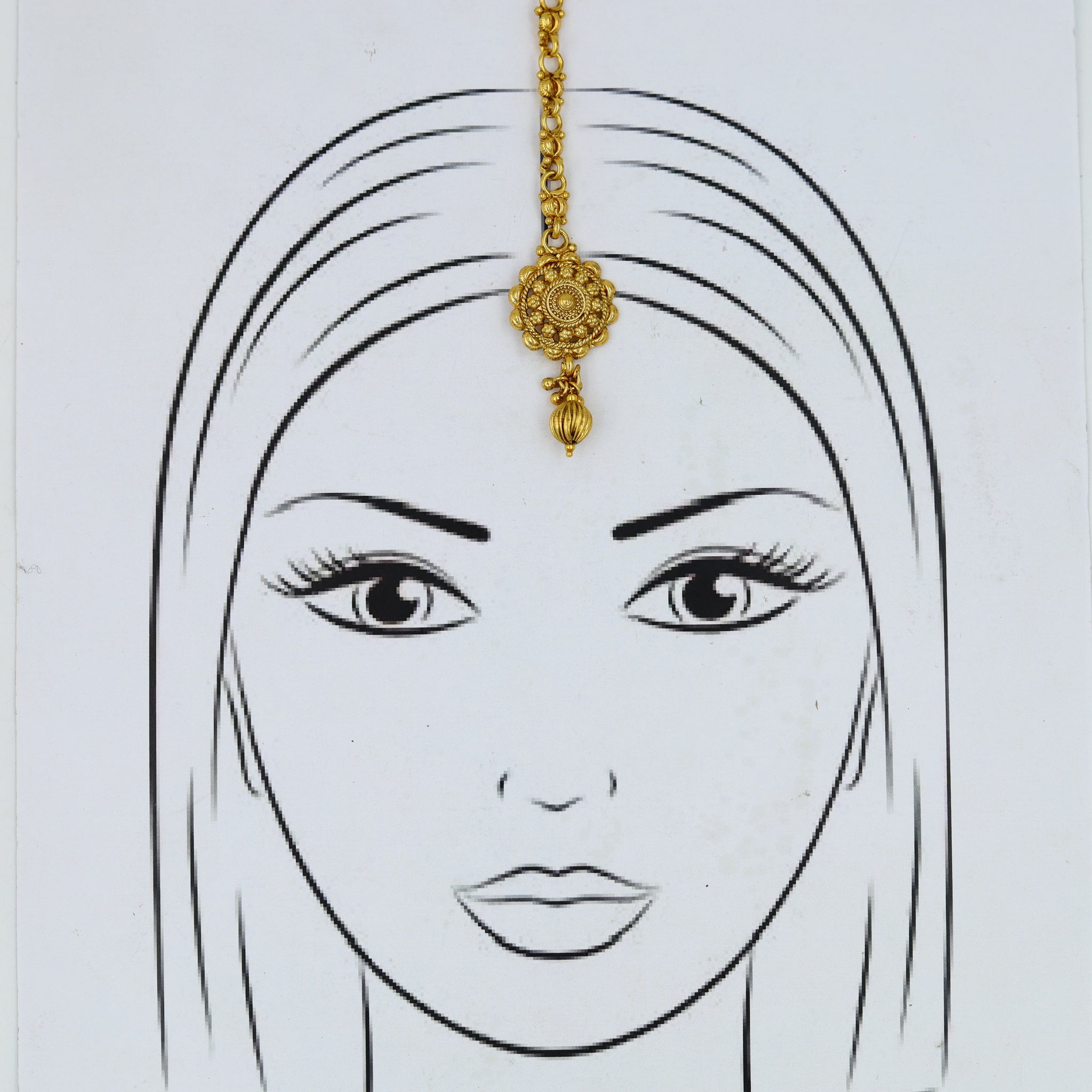 Gold Maang Tikka 5277-9342