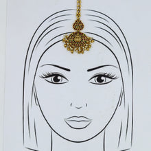 Antique Gold Finish Maang Tikka 12413-28