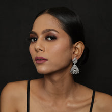 Silver Polish Zircon/AD Earring 6783-69 - Dazzles Jewellery