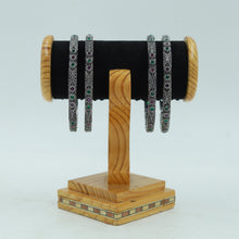 Silver Oxidized Bangles/Kada 12044-28