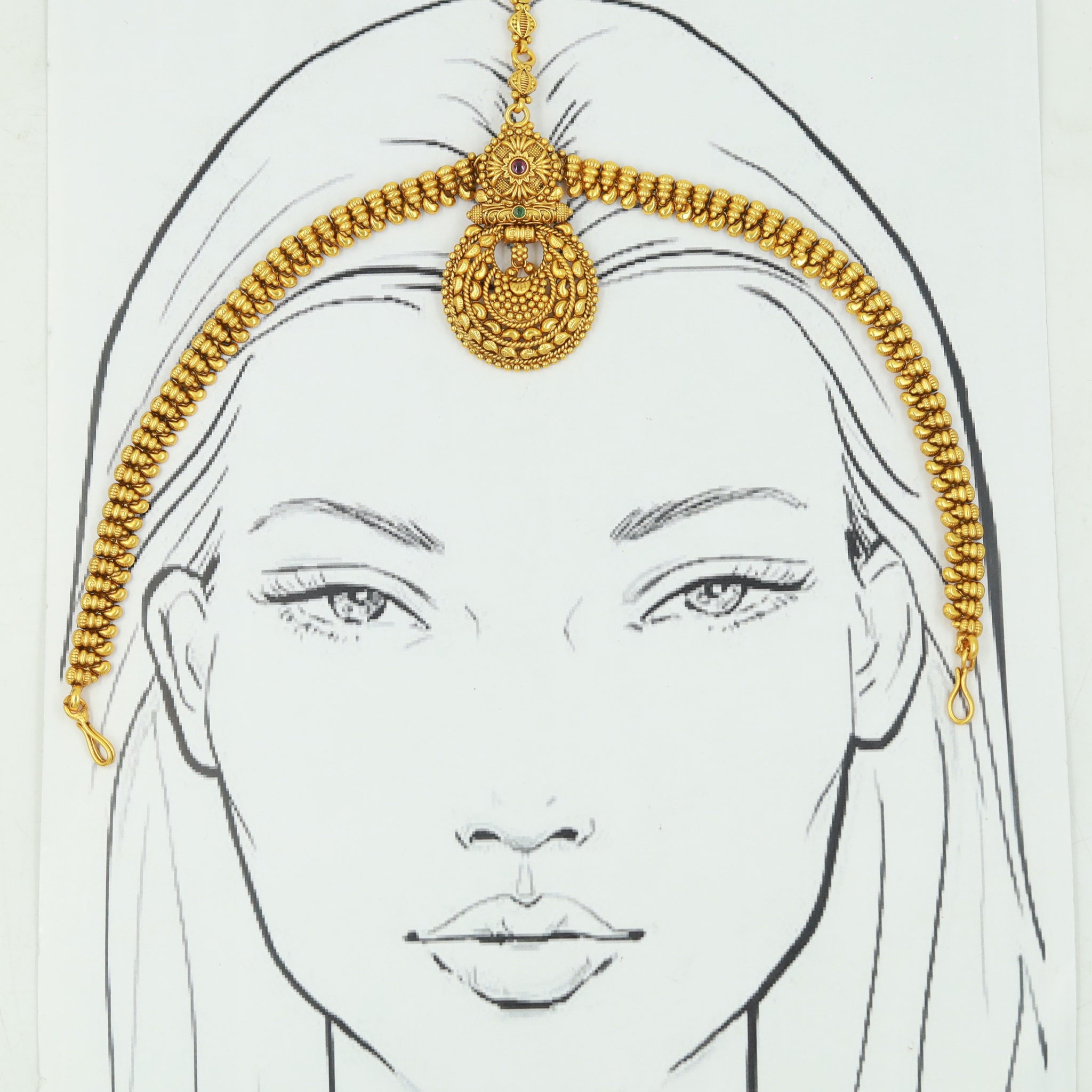 Antique Gold Mathapatti 15659-28