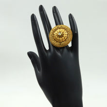 Antique Gold Finish Adjustable Ring 1405-100
