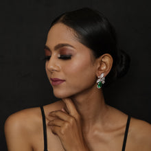 Green Zircon/AD Earring 18368-5550 - Dazzles Jewellery