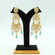 Mint Green Kundan Danglers 16482-3629