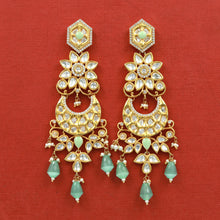 Mint Green Kundan Danglers 16482-3629