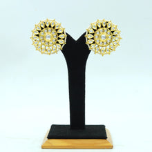 White Kundan Big Round Tops/Studs 6402-1225