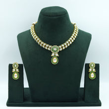 Round Neck Polki Necklace Set 1000-21