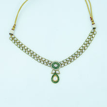 Round Neck Polki Necklace Set 1000-21