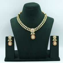 Round Neck Polki Necklace Set 1000-21