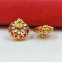 Ruby Kundan Tops/Studs 20061-7245