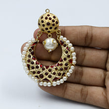 Red Jadau Earring