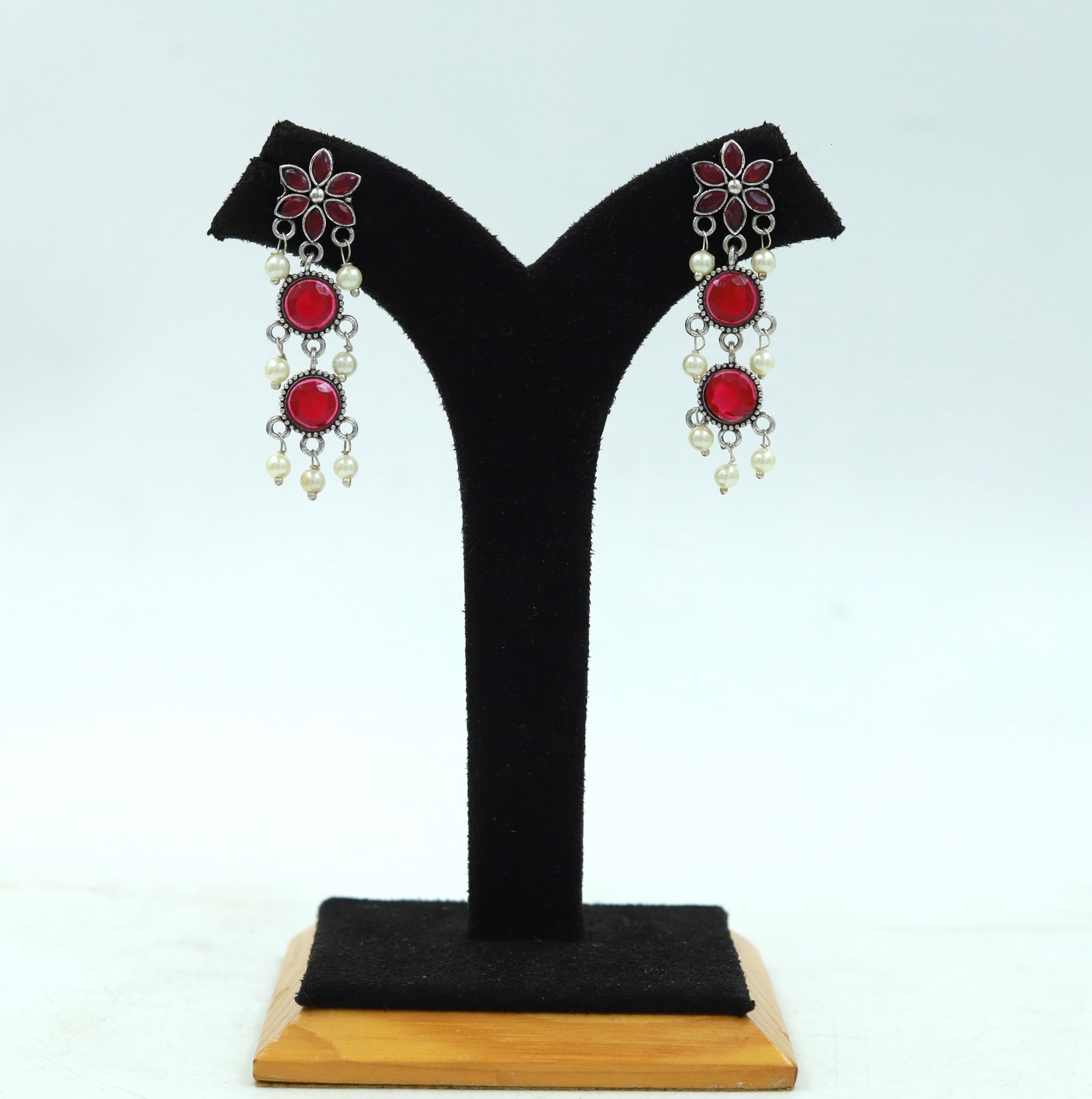 Round Neck Oxidized Necklace Set 15027-33