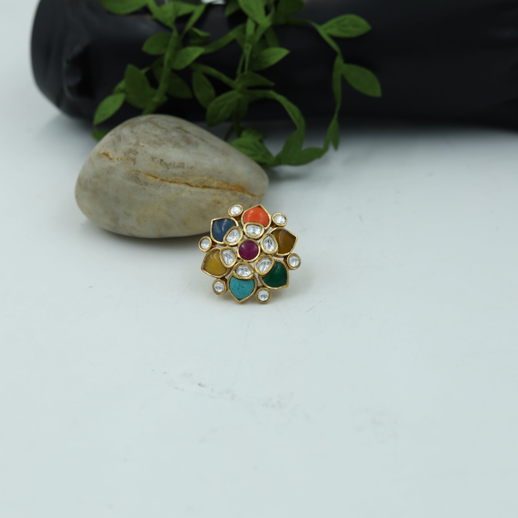 Sabyasachi Inspired Kundan Ring 15472-34