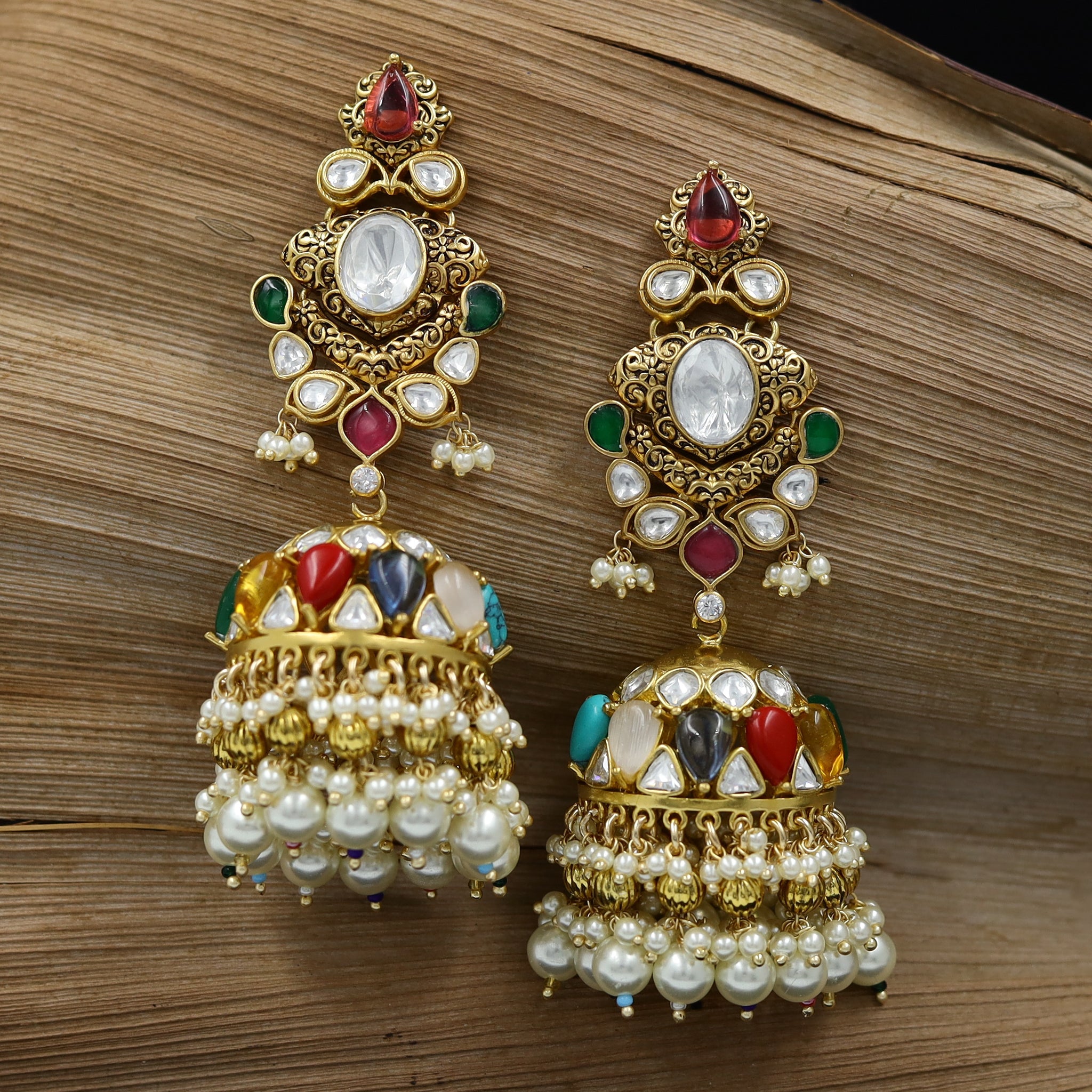 Jhumki Kundan Earring 11523-34