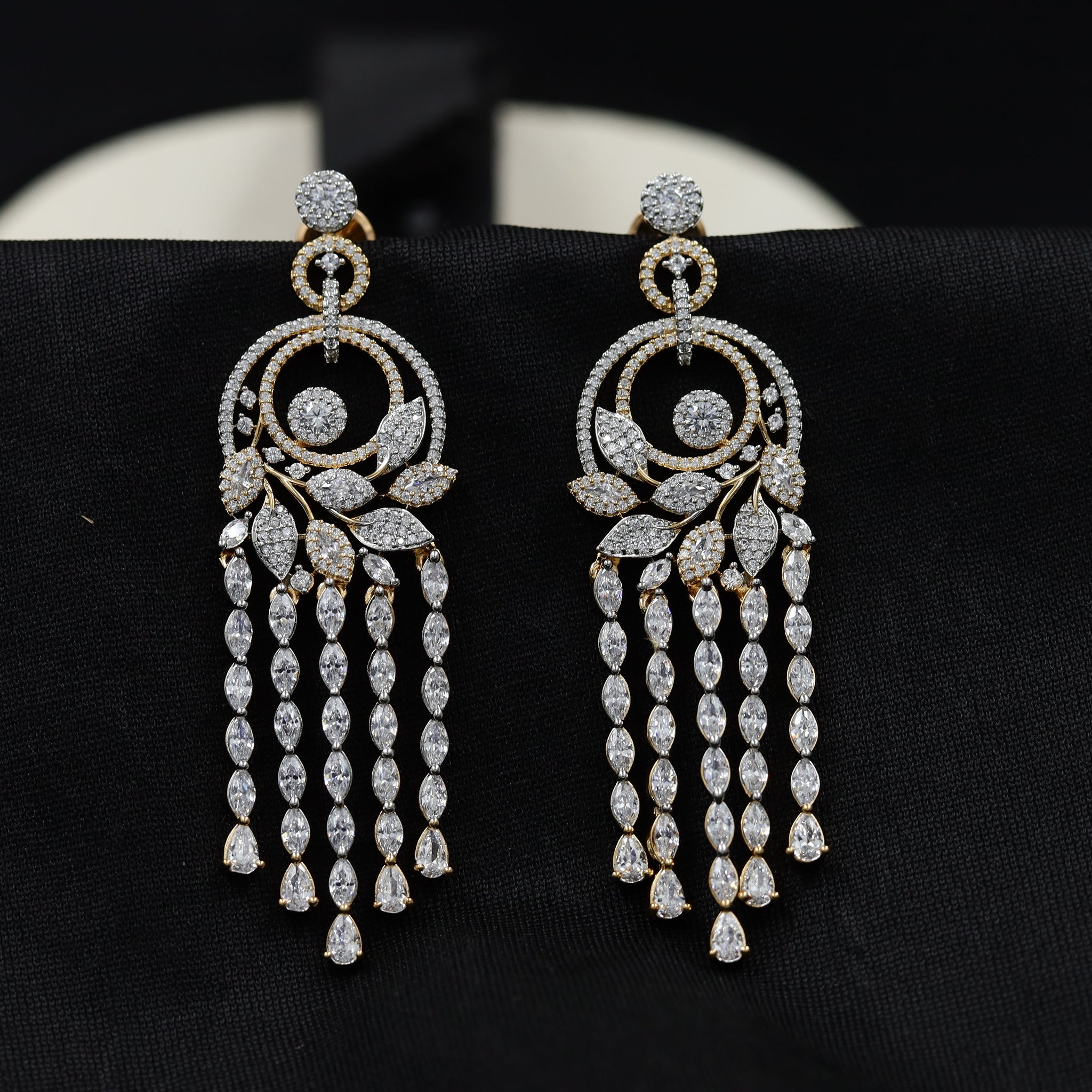 Danglers Zircon/AD Earring 11489-34