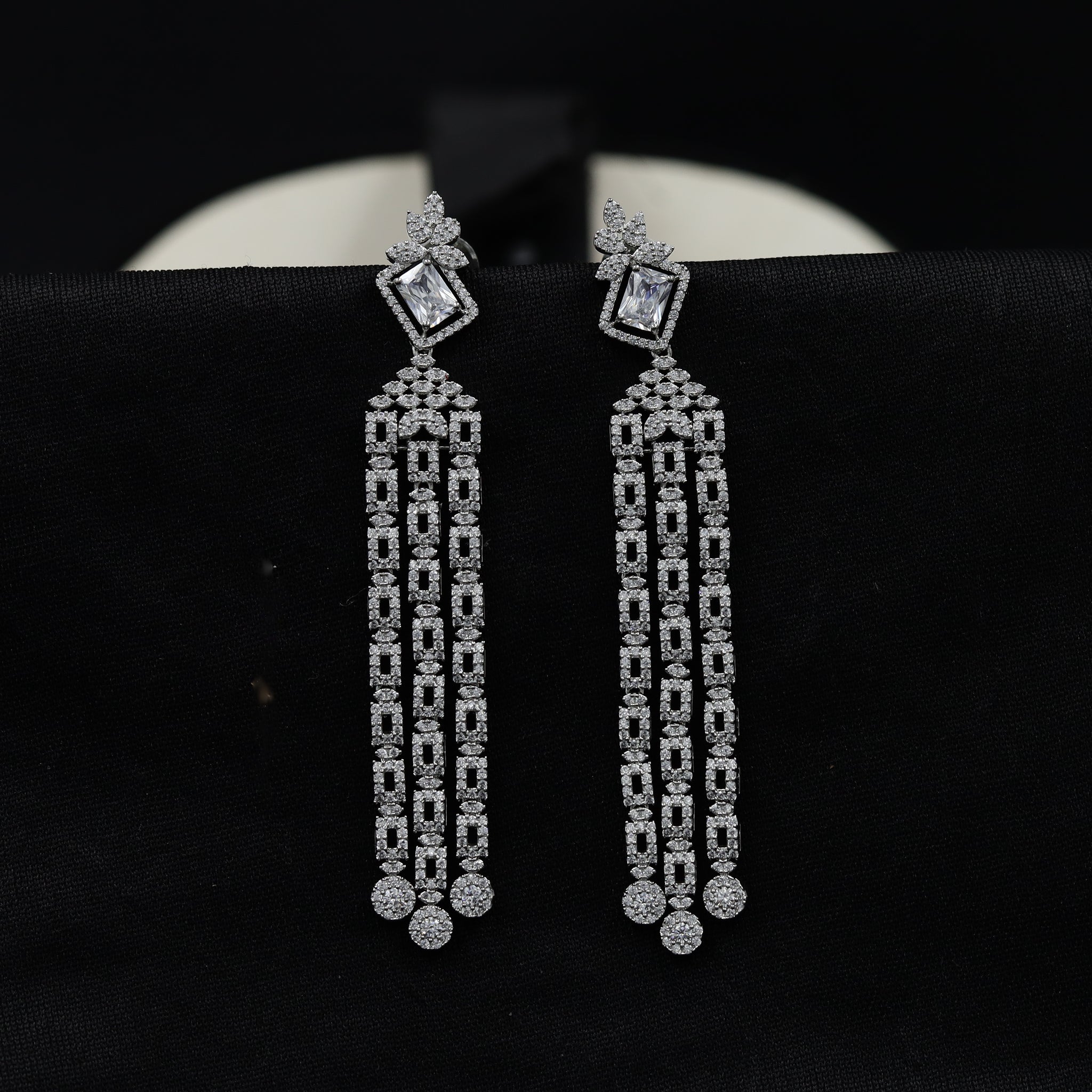 Danglers Zircon/AD Earring 11487-34