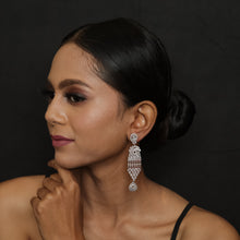 Rose Gold Zircon/AD Earring 10885-6691 - Dazzles Jewellery