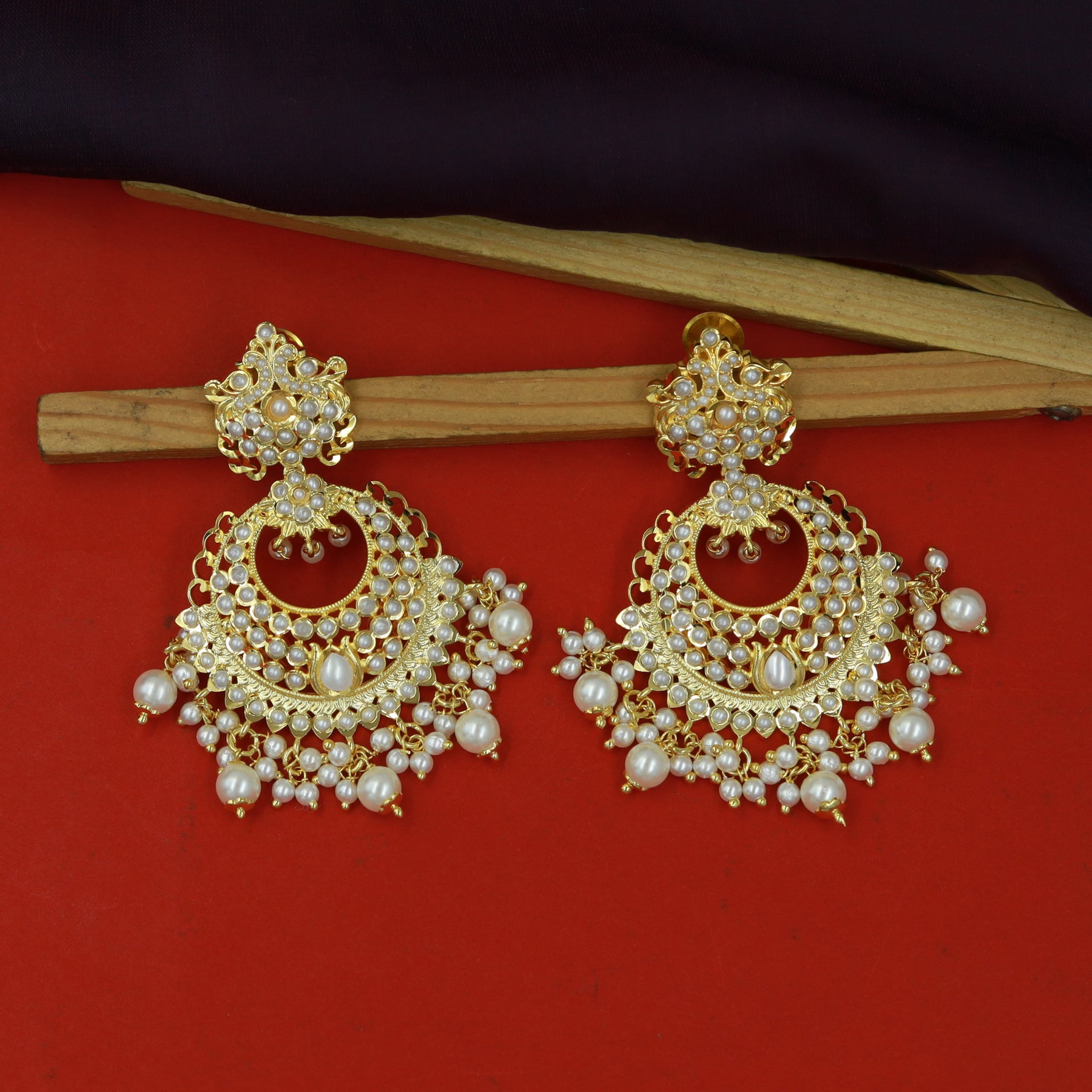 Chandbali Jadau Earring 17002-48