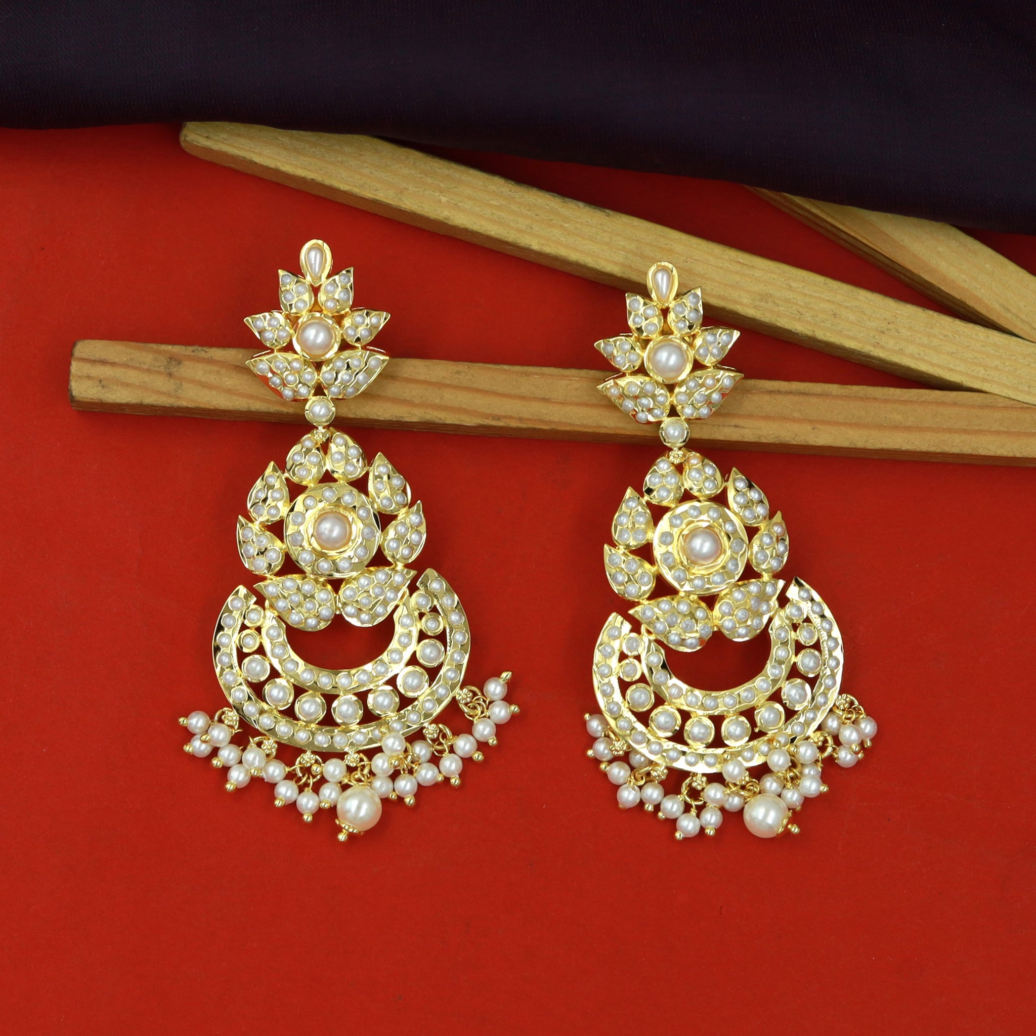 Chandbali Jadau Earring 17009-48